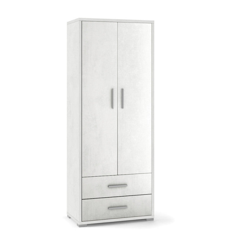 Mobile 2 Ante 2 Cassetti H182 L71 Kit Ossido Bianco cm 71x41x182h - Sarmog