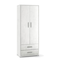 Mobile 2 Ante 2 Cassetti H182 L71 Kit Ossido Bianco cm 71x41x182h - Sarmog