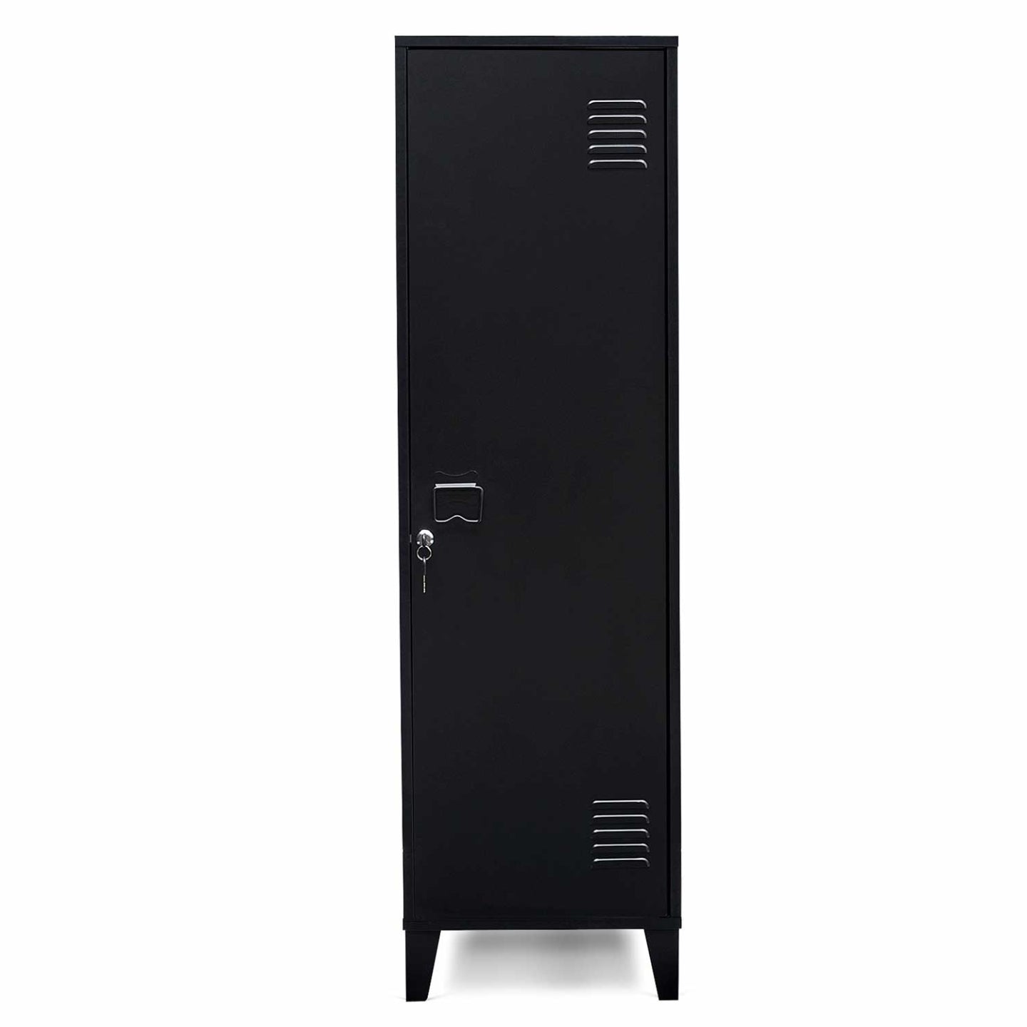 IDMarket - Armadietto ESTER con porta in metallo nero, design industriale