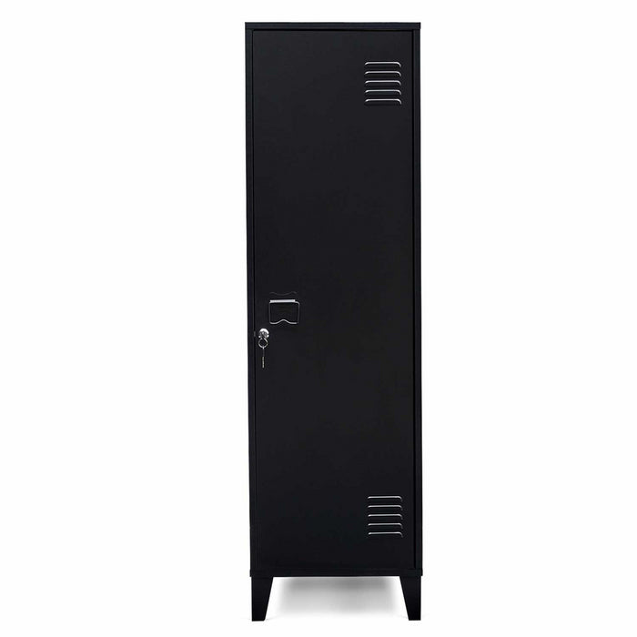 IDMarket - Armadietto ESTER con porta in metallo nero, design industriale