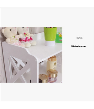 Armadietto In Legno Bianco Lucido Mdf Con Due Ante 3 Mensole Ripini 120x32x27cm         