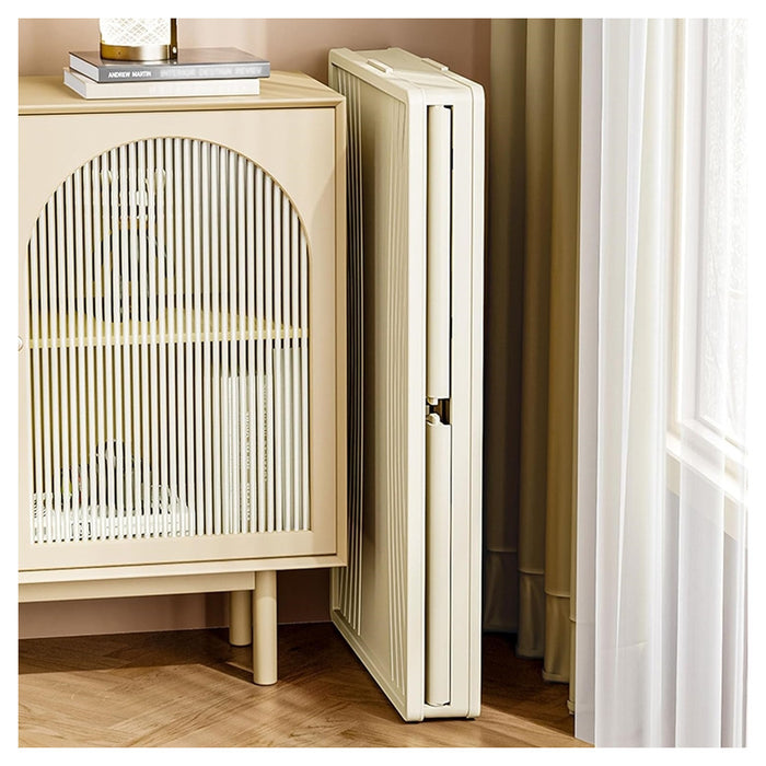 Trade Shop - Armadietto In Plastica Pieghevole Con Ante Contenitori Trasparenti Con Ruote Armadio         