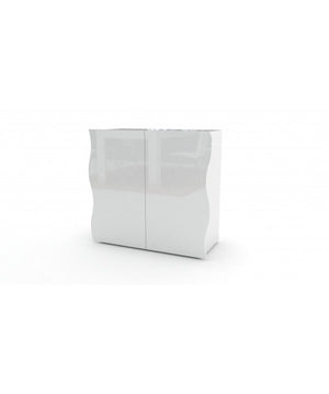 Armadietto Onda 2 ante - bianco laccato lucido