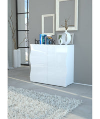 Armadietto Onda 2 ante - bianco laccato lucido