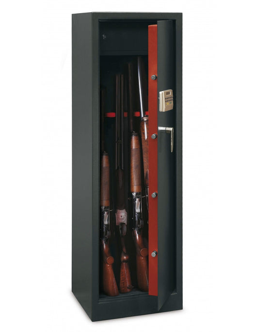 Armadietto per armi Monteria, serratura a codice elettronico, 4 catenacci, capacità di 10 fucili - THIRARD
