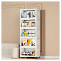 Trade Shop - Armadietto Pieghevole In Plastica Con 4 Ruote Mobili Contenitori Organizzazione Casa Ufficio -