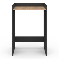 IDMarket - Armadietto WALLIS nero e faggio per lavatrice o asciugatrice