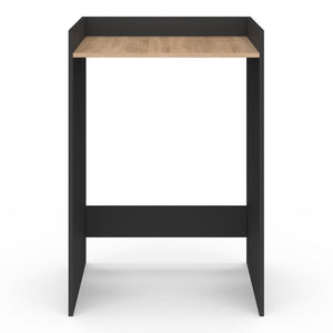 IDMarket - Armadietto WALLIS nero e faggio per lavatrice o asciugatrice