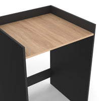 IDMarket - Armadietto WALLIS nero e faggio per lavatrice o asciugatrice