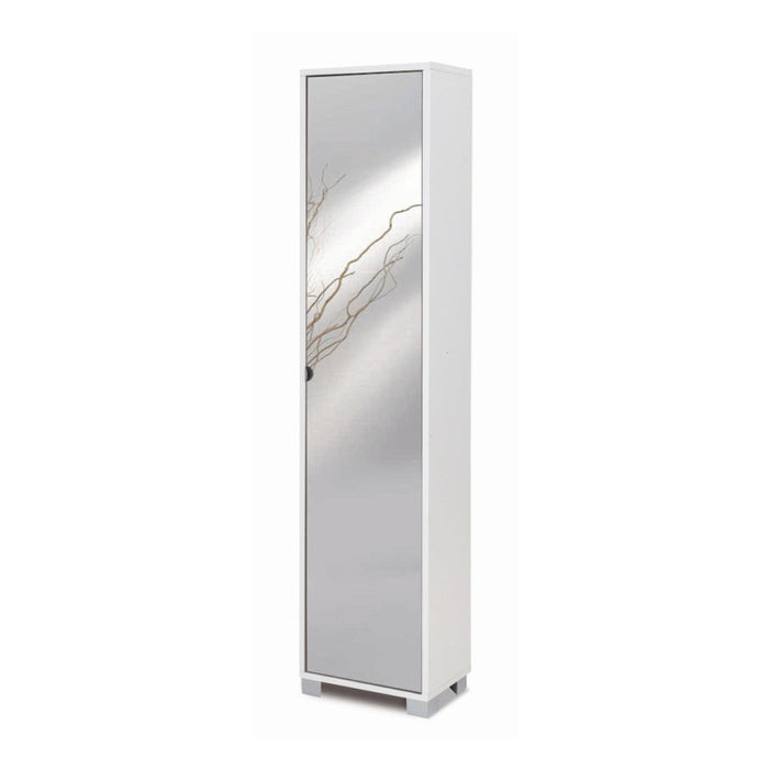 Colonna 1 Anta Specchio Kit Bianco Fiammato cm 43x29x190h - Sarmog