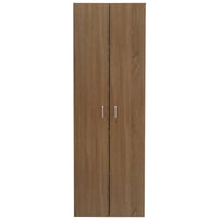 Armadio 2 Ant E 4 Ripiani 60x34x180 Colore Quercia