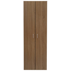 Armadio 2 Ant E 4 Ripiani 60x34x180 Colore Quercia