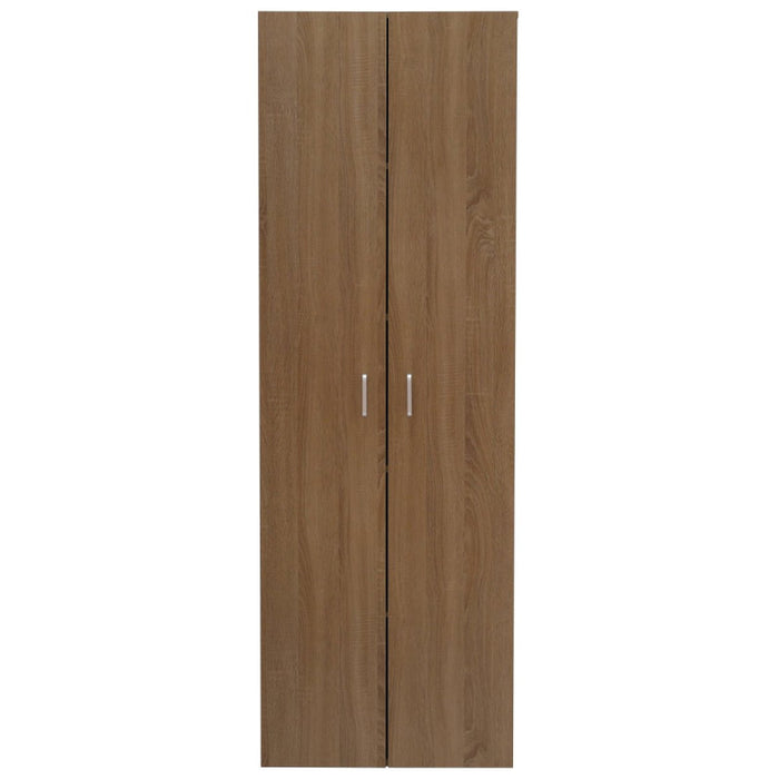 Armadio 2 Ant E 4 Ripiani 60x34x180 Colore Quercia