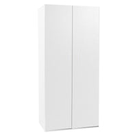 Armadio 2 Ante E 4 Ripiani 60x34x180cm Bianco Legno