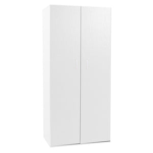 Armadio 2 Ante E 4 Ripiani 60x34x180cm Bianco Legno