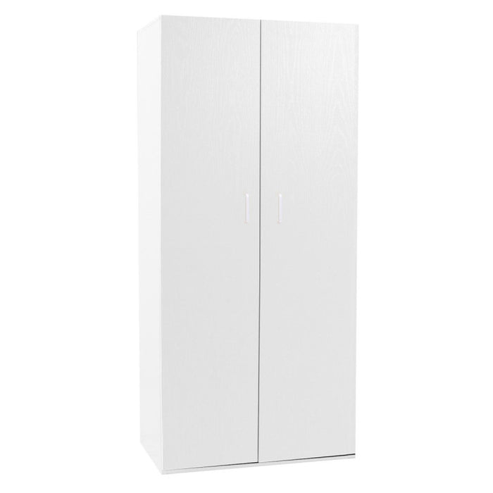 Armadio 2 Ante E 4 Ripiani 60x34x180cm Bianco Legno