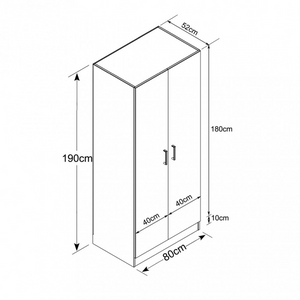 ARMADIO 2 ANTE LEOPOLD BIANCO
