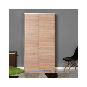 Armadio 2 ante scorrevoli 5 ripiani SWD4352023 colore rovere