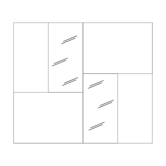 Armadio 2 ante scorrevoli con specchi Quinn 275x59x240h colore bronzo e noce mercure