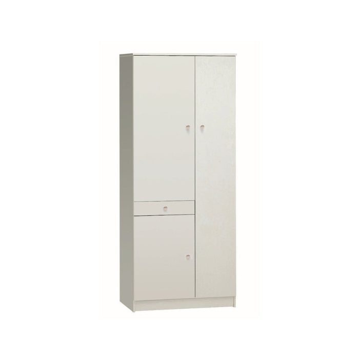 Mobile 3 Ante 1 Cassetto Kit Bianco Lisco cm 77x34x183h - Sarmog