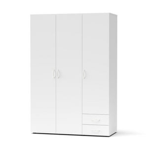 Armadio 3 ante 2 cassetti Seba 3 colore bianco