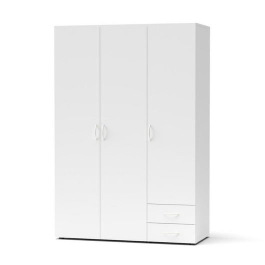 Armadio 3 ante 2 cassetti Seba 3 colore bianco