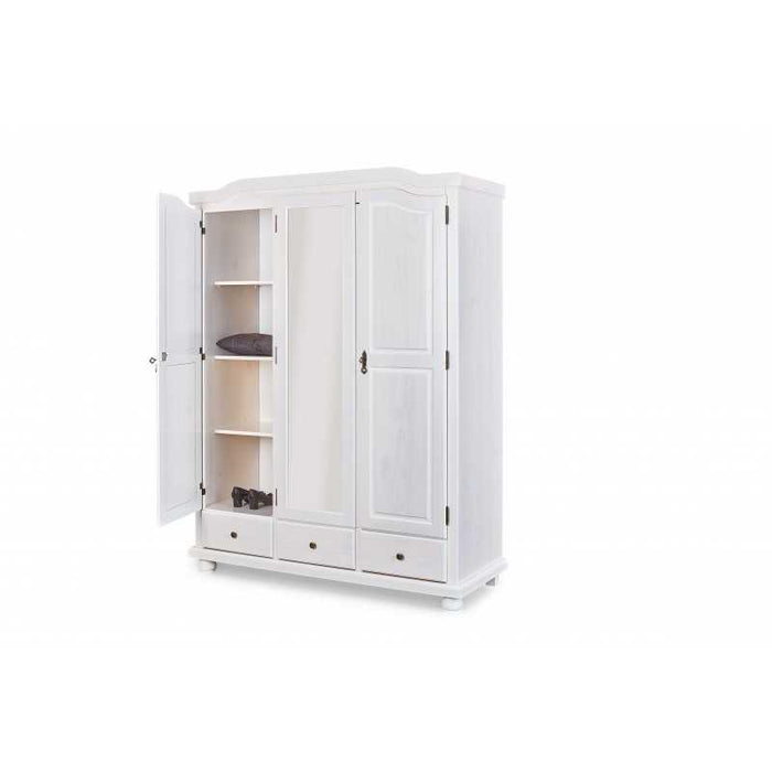 Armadio 3 ante + 3 cassetti Inter Link in pino massello