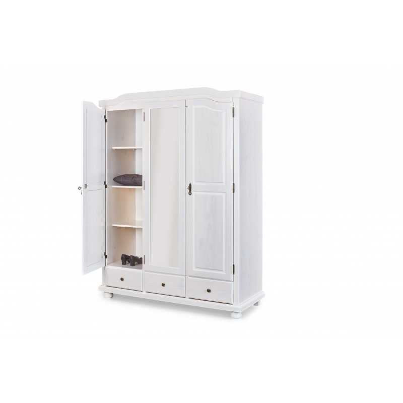 Armadio 3 ante + 3 cassetti Inter Link in pino massello