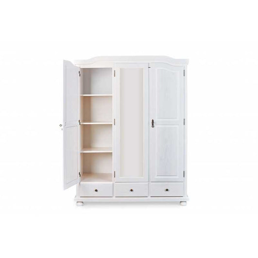 Armadio 3 ante + 3 cassetti Inter Link in pino massello