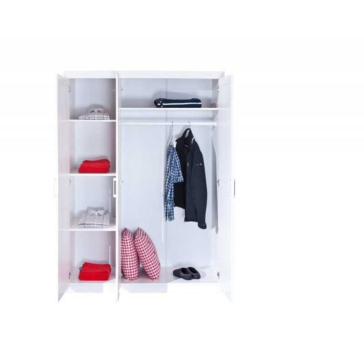 Armadio 3 ante con ripiani dim.140x55x190h