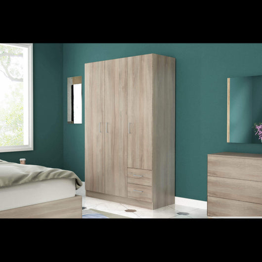 ARMADIO 3 ANTE E 2 CASSETTI OLMO