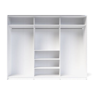 Armadio 3 ante scorrevoli rovere con specchio Zegna 255x53x205H