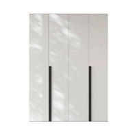 Armadio 4 ante battenti bianco portland e maniglie nero opaco Coco 185x60,3x250h