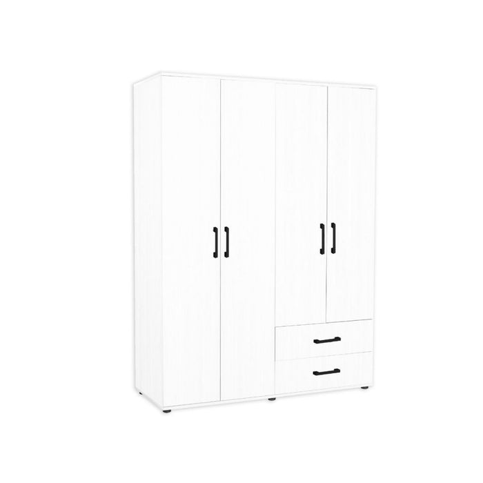 Armadio 4 ante e 2 cassetti GRD4422023 colore bianco