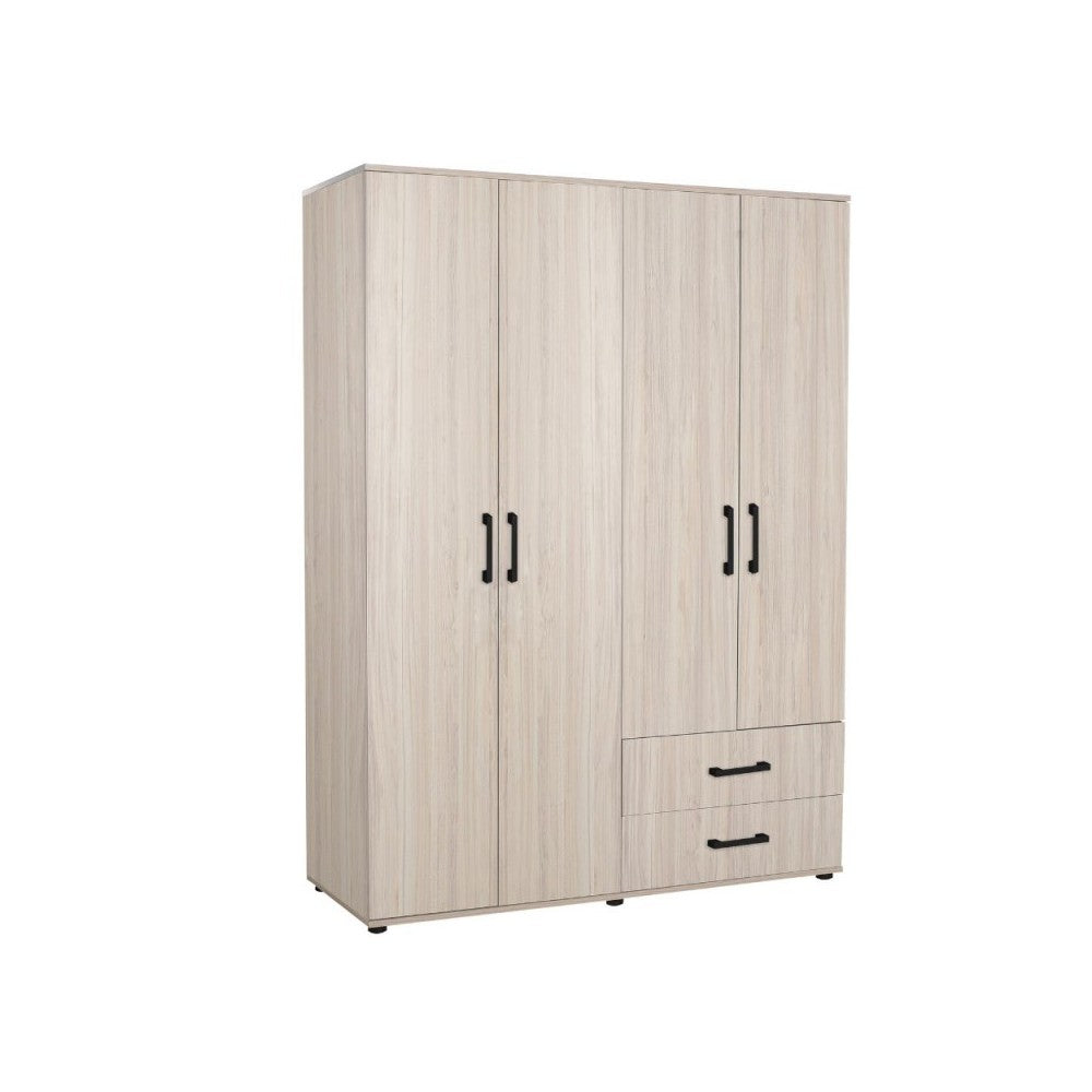 Armadio 4 ante e 2 cassetti GRD4422023 colore rovere