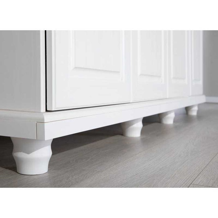 Armadio 4 ante Inter Link in pino massello vernicato bianco