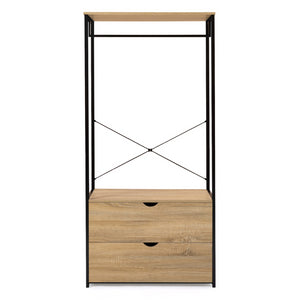 IDMarket - Armadio a 2 cassetti L. 80 cm DETROIT design industriale