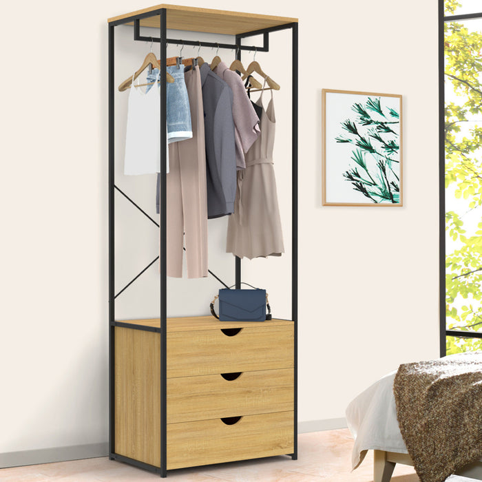 IDMarket - Armadio a 3 cassetti L.60 cm DETROIT design industriale