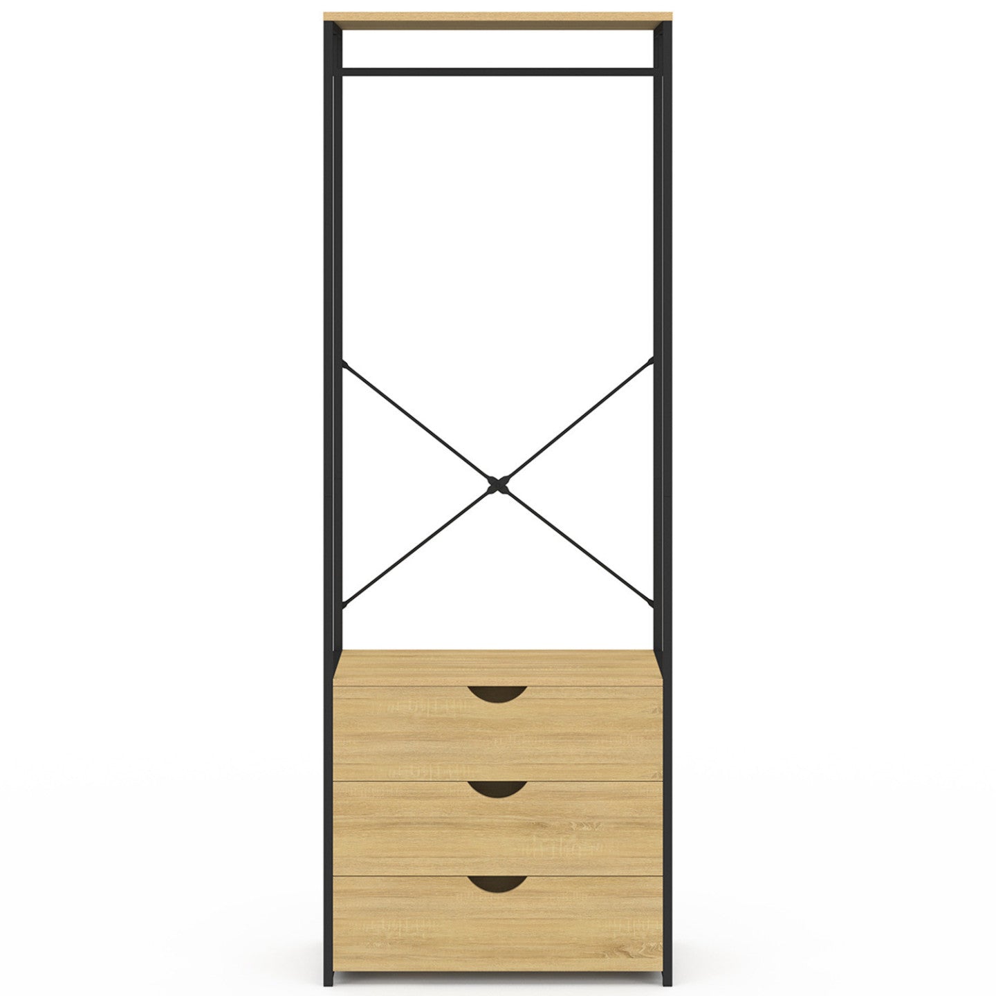 IDMarket - Armadio a 3 cassetti L.60 cm DETROIT design industriale