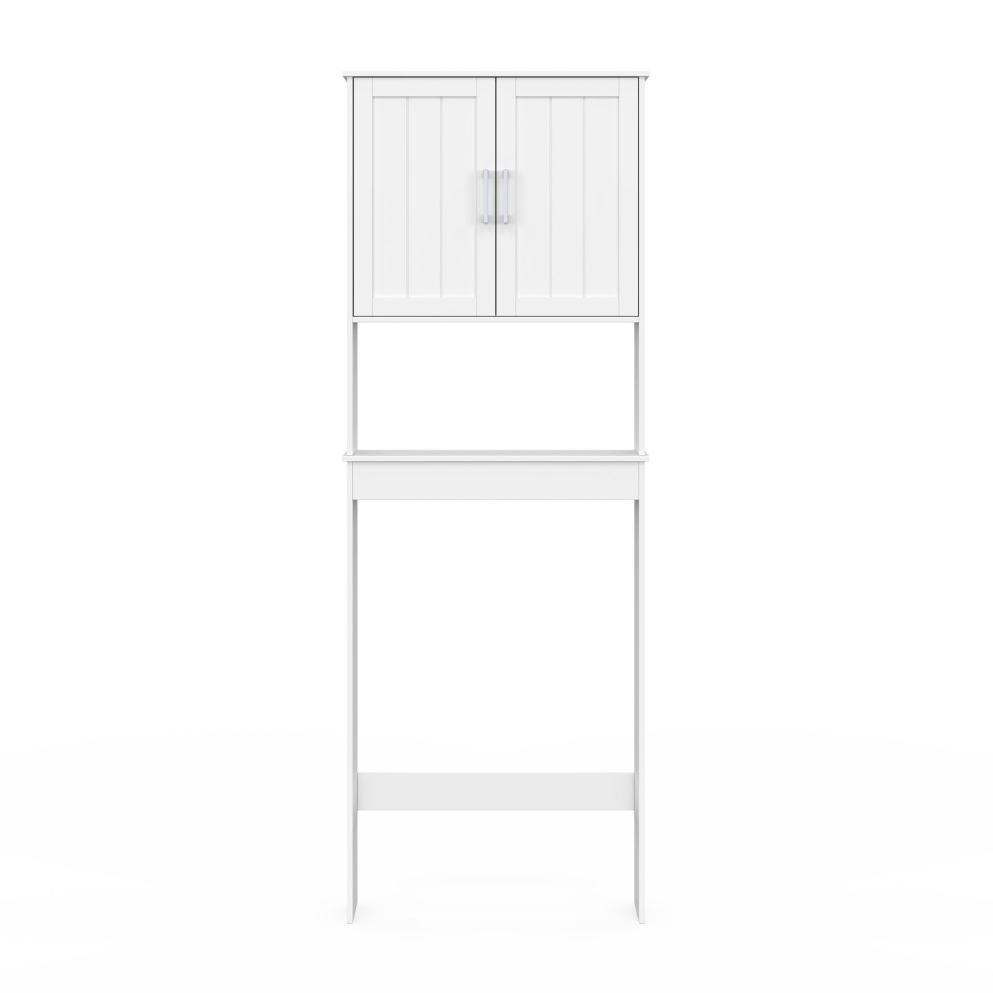 IDMarket - Armadio a scaffale WALDO sopra il WC in legno bianco