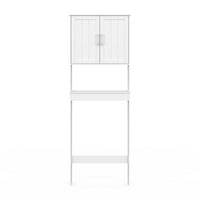 IDMarket - Armadio a scaffale WALDO sopra il WC in legno bianco