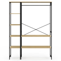 IDMarket - Armadio angolare modulare con doppio spazio per appendere L. 90 / 123 cm DETROIT design industriale