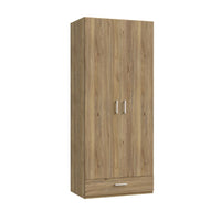 Armadio Arcadia 2 ante e 1 cassetto rovere 89x54x210.5H