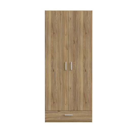 Armadio Arcadia 2 ante e 1 cassetto rovere 89x54x210.5H