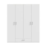 Armadio Arcadia 4 ante e 1 cassetto bianco 177.5x54x210.5H