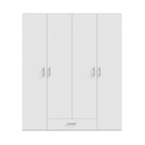 Armadio Arcadia 4 ante e 1 cassetto bianco 177.5x54x210.5H