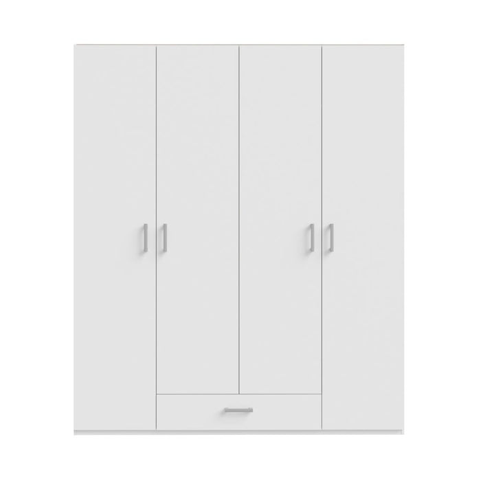 Armadio Arcadia 4 ante e 1 cassetto bianco 177.5x54x210.5H