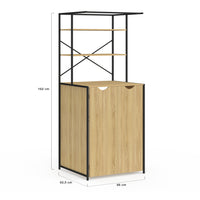 IDMarket - Armadio chiuso per lavatrice DETROIT dal design industriale