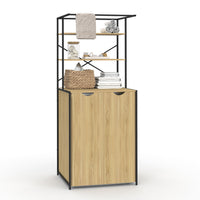 IDMarket - Armadio chiuso per lavatrice DETROIT dal design industriale