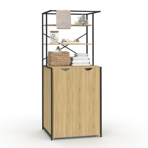 IDMarket - Armadio chiuso per lavatrice DETROIT dal design industriale